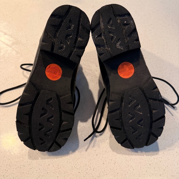 Harley Davidson Tyler Moto Biker Boots Black Leather Lace Up Women’s 38 / US 7 - Picture 9 of 11